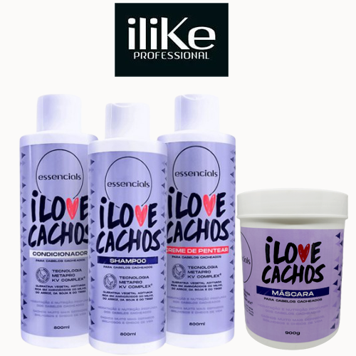 Kit Ilike Meus Cachos ( Shampoo+ Condicionador + Creme Pentear+ Mascara de hidratação)
