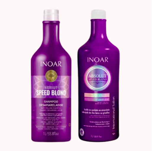 Kit Shampoo + Condicionador para cabelos loiros e grisalhos inoar 2 litros