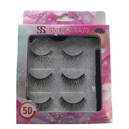 Cílios postiços 5D 3 pares F006