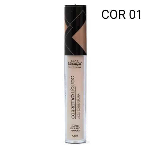 Corretivo Liquido Alta Cobertura Cor 01