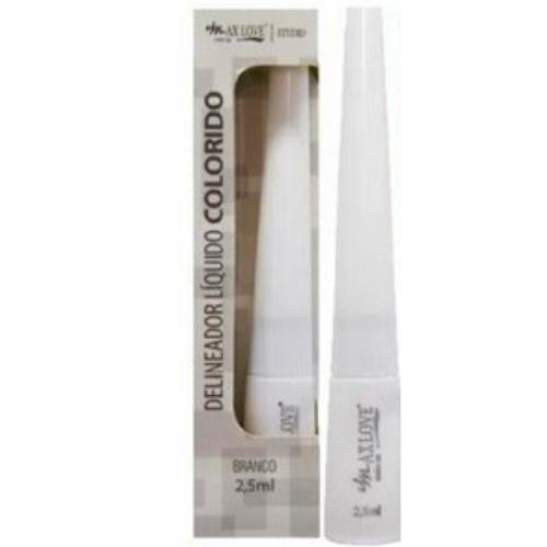 Delineador Líquido  Branco Max Love para maquiagem  2,5ml