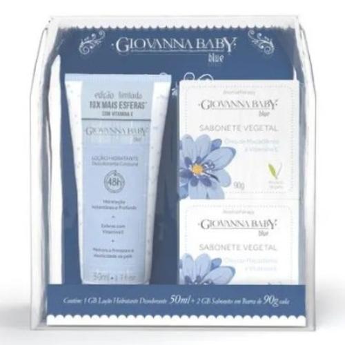 Kit Giovanna Baby Eterno Encanto Blue com Sabonete Vegetal e Hidratante Corporal