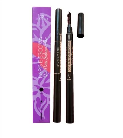 Lápis Escova Duo para Sobrancelha Cor Marrom Escuro
