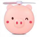 Mini Espelho de LED com Ventilador Porquinho 