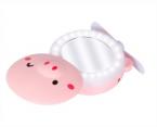 Mini Espelho de LED com Ventilador Porquinho 