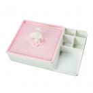 Organizador Multiuso Flamingo Branco e Rosa