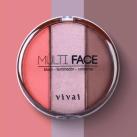 Paleta Multi-Face Vivai Blush Iluminador e Contorno