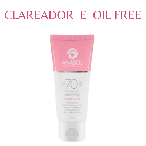 Protetor Solar FPS 70 Clareador Facial FPS 70 UVA+UVB  60g