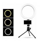 Ring Light Com Tripé e Suporte para Celular