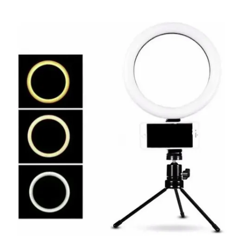Ring Light Com Tripé e Suporte para Celular