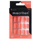 Unhas Postiças Tamanho Curto Cor , Coral